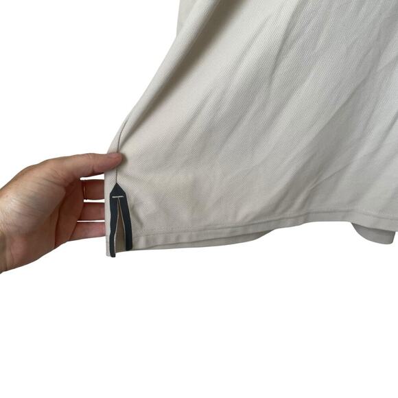 Rhône Men’s Regatta Piqué Performance Polo Short Sleeve Beige Sand color LARGE - Picture 3 of 9